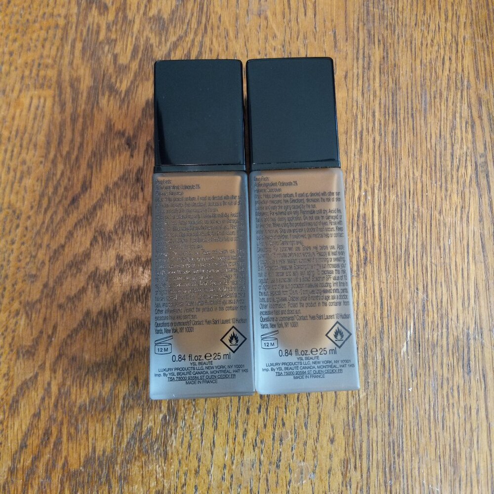 NIB Lot of 2 YSL All Hours Foundation B80 Chocolate .84oz each - Picture 4 of 16